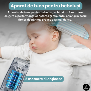 Aparat de Tuns BRAGUS Bebelusi/Adulti, Aspirare Par, IPX7, Verde (Copie)