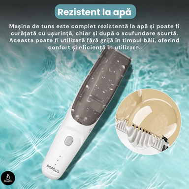 Aparat de Tuns BRAGUS Bebelusi/Adulti, Aspirare Par, IPX7, Verde (Copie)