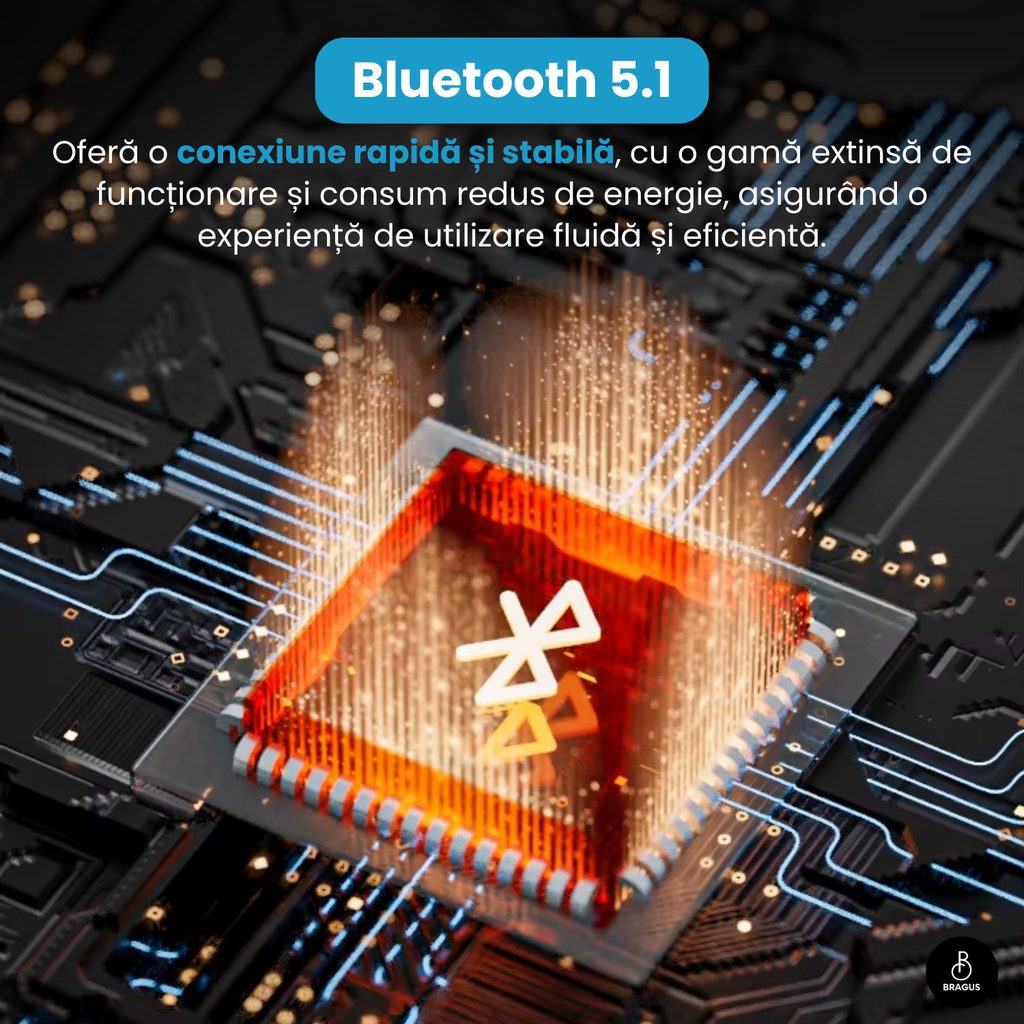 Tastatură Wireless Reîncărcabilă, BRAGUS, Bluetooth 5.1, USB, 500mAh, Ultra Subțire, Aluminiu, Conectare Simultană pe 3 Dispozitive, Compatibilă PC, Windows, Mac, iOS, Android, Type-C, 230g