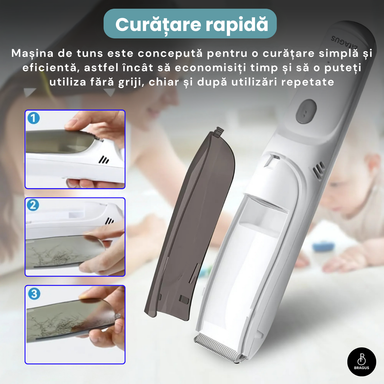 Aparat de Tuns BRAGUS Bebelusi/Adulti, Aspirare Par, IPX7, Verde (Copie)