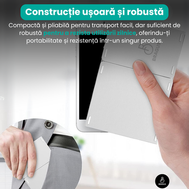 Tastatură wireless pliabilă, ultra-subțire, portabilă, reîncărcabilă USB-C, touch pad cu 2 click-uri, pliabilă în 3 secțiuni, Bluetooth 5.0, compatibilă Android, iOS, Smart TV, tabletă, PC, 200g
