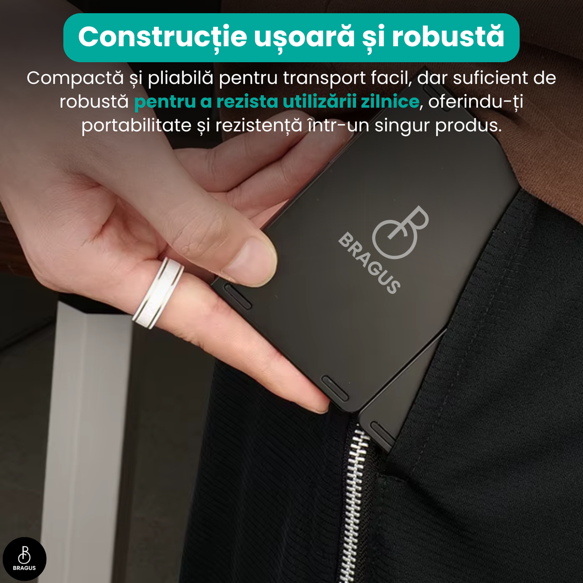 Tastatură wireless pliabilă, ultra-subțire, portabilă, reîncărcabilă USB-C, touch pad cu 2 click-uri, pliabilă în 3 secțiuni, Bluetooth 5.0, compatibilă Android, iOS, Smart TV, tabletă, PC, 200g