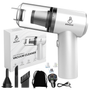 Mini Aspirator Auto Portabil, Acumulator 2400mAh, 9000Pa, 120W, Autonomie 30min, 2 în 1 Aspirare și Suflare, Vidare, Umflare, LED, Filtru HEPA, 3 Filtre Incluse, pentru Mașină și Casă, Încărcare USB