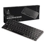 Tastatură Wireless Reîncărcabilă, BRAGUS, Bluetooth 5.1, USB, 500mAh, Ultra Subțire, Aluminiu, Conectare Simultană pe 3 Dispozitive, Compatibilă PC, Windows, Mac, iOS, Android, Type-C, 230g
