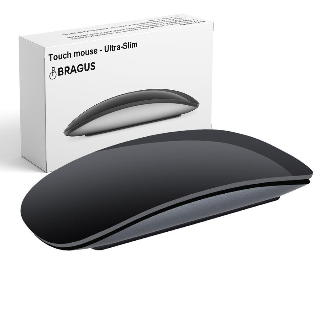 Mouse Wireless cu Gesturi, BRAGUS, Reîncărcabil USB-C, Ultra Subțire, 1600 dpi, 68gr, Mouse Touch cu Gesturi, Silențios, Design Elegant, Compact, Mouse fără fir, Compatibil cu Laptop, Telefon, Tabletă