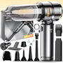Mini Aspirator Auto Portabil, 16000 PA, Baterie 6000mAh, 100W, 90000RPM, Autonomie 30min, Aspirare, Suflare, Vacuum, 3 Viteze, 9 Accesorii, 3 Filtre HEPA Reutilizabile, Pentru Mașină și Casă