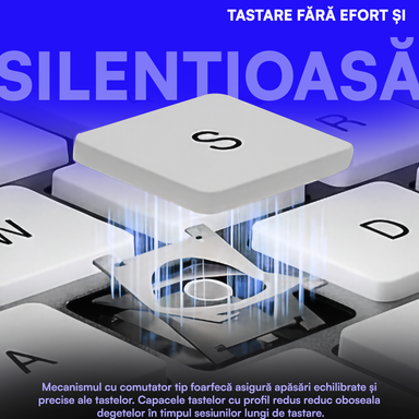 Tastatură Pliabilă Ultra Subțire, Bluetooth 5.0, Reîncărcabilă USB, 140mAh, Autonomie 100h, Pliabilă în 3 secțiuni, 3 Conexiuni Simultane, Wireless, Compatibilă cu Android, iOS, Smart TV, PC, 200g