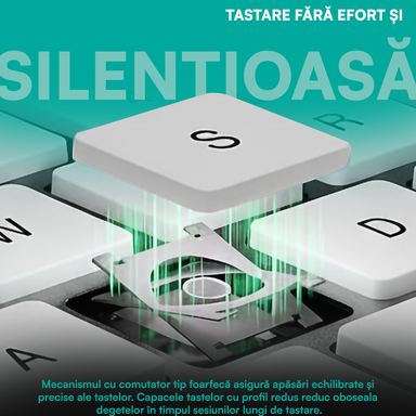 Tastatură wireless pliabilă, ultra-subțire, portabilă, reîncărcabilă USB-C, touch pad cu 2 click-uri, pliabilă în 3 secțiuni, Bluetooth 5.0, compatibilă Android, iOS, Smart TV, tabletă, PC, 200g