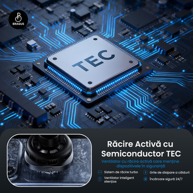 Încărcător Auto Wireless Magnetic, Încărcare Rapidă 25W, Funcție Răcire Integrată, Fixare Puternică, Protocol QI2.2, Lumină Ambientală, Adaptor 45W Inclus, Tehnologie MagSafe, Suport Pentru Telefon