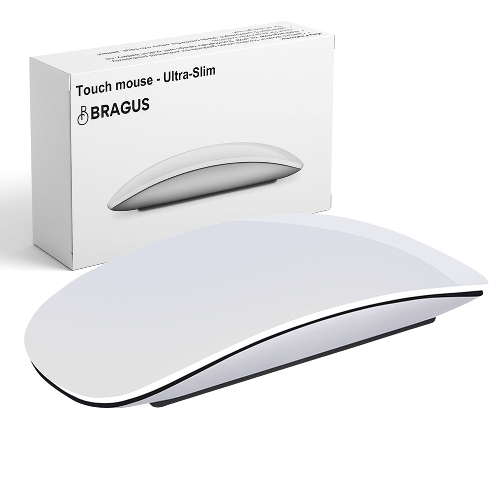 Mouse Wireless cu Gesturi, BRAGUS, Reîncărcabil USB-C, Ultra Subțire, 1600 dpi, 68gr, Mouse Touch cu Gesturi, Silențios, Design Elegant, Compact, Mouse fără fir, Compatibil cu Laptop, Telefon, Tabletă
