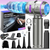 Mini Aspirator Auto Portabil, 16000 PA, Baterie 6000mAh, 100W, 90000RPM, Autonomie 30min, Aspirare, Suflare, Vacuum, 3 Viteze, 9 Accesorii, 3 Filtre HEPA Reutilizabile, Pentru Mașină și Casă